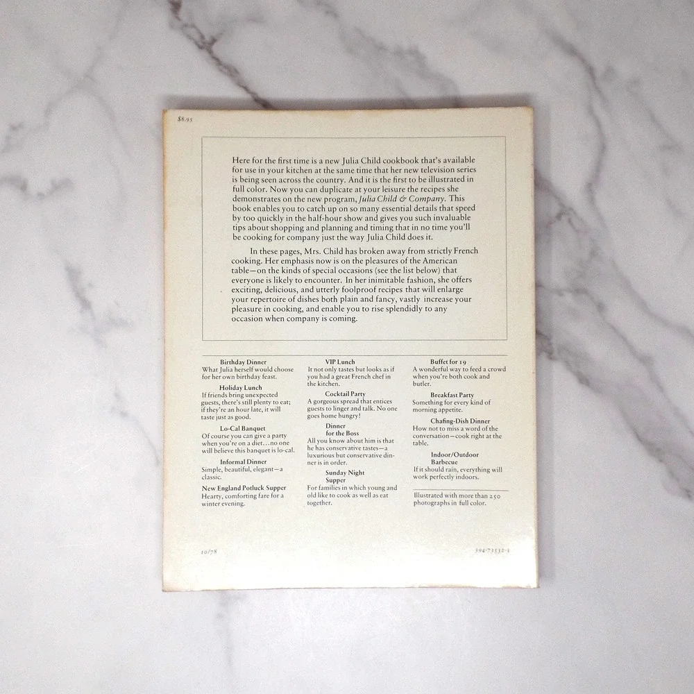 Vintage Cookbook, Julia Child & Company (1978)